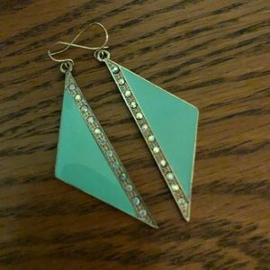 Teal dangly earrings
